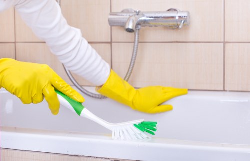Close-up of mattress stains and cleaning treatment